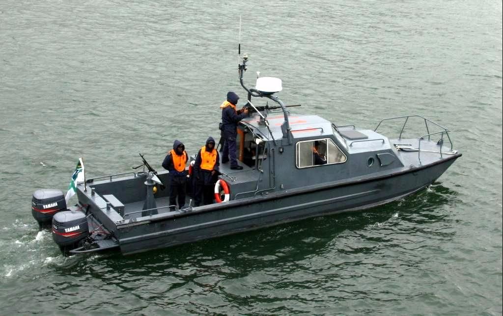Coastal patrol boat under way